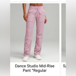 Lululemon Dance Studio Mid Rise Rose Blush sz 8